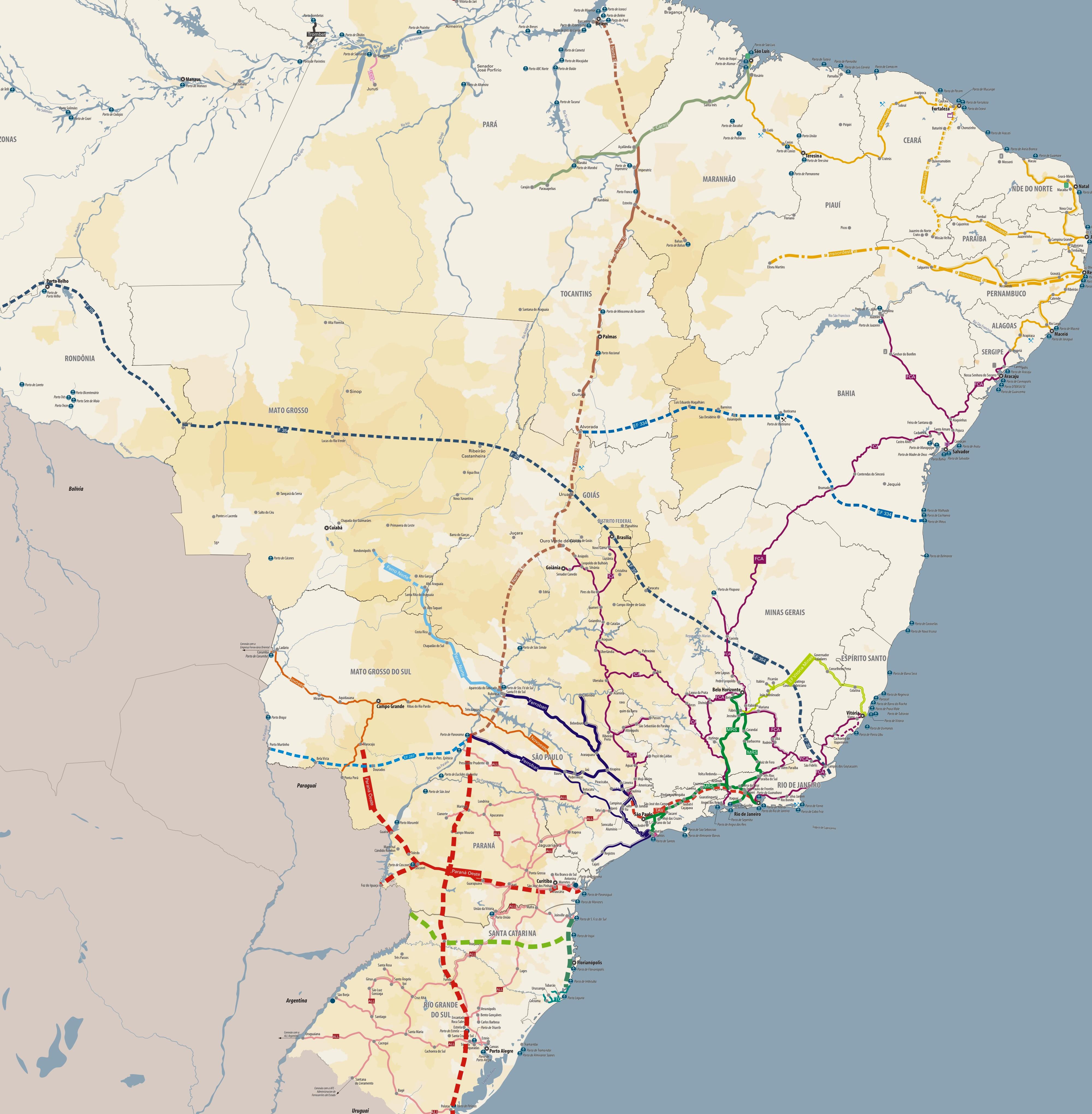 Valec confirma que Norte-Sul vai atravessar PR até RS, diz jornal Valor Econômico