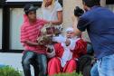 Papai Noel no pátio