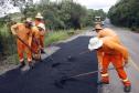 obras de recuperação da PR 449, trecho entre Palmas e a localidade de São Pedro. Foto Jorge Woll ? SEIL/DER