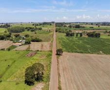 Vista áerea do trecho ferroviário em Mundo Novo