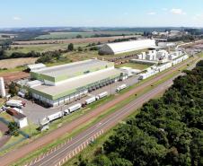 Vista áerea do terminal Cotriguaçu em Cascavel