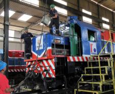 Ferroeste recebe novos trens e vagões que vão operar para a safra de verão.Curitiba, 11/11/2015.Foto: Jorge Woll/SEIL/Ferroeste
