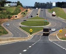 A obra de duplicação de 6,7 quilômetros da BR-277, entre Guarapuava e Relógio, nos Campos Gerais, está concluída.Foto: Jorge Woll/DER