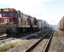 Ferroeste - Oficina - Oficina e patio de manobras da Ferroeste em Guarapuava. Foto Jorge Woll - SEIL/DER