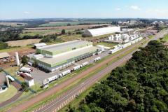 Vista áerea do terminal Cotriguaçu em Cascavel