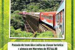 Passeio de trem com desconto para funcionários da Ferroeste