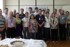 Equipe de Curitiba durante festividade de Natal