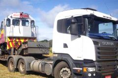 Chegada da GL645E por caminhão