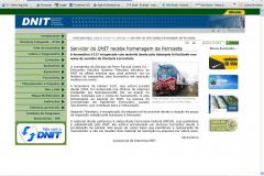 Servidor do DNIT recebe homenagem da Ferroeste