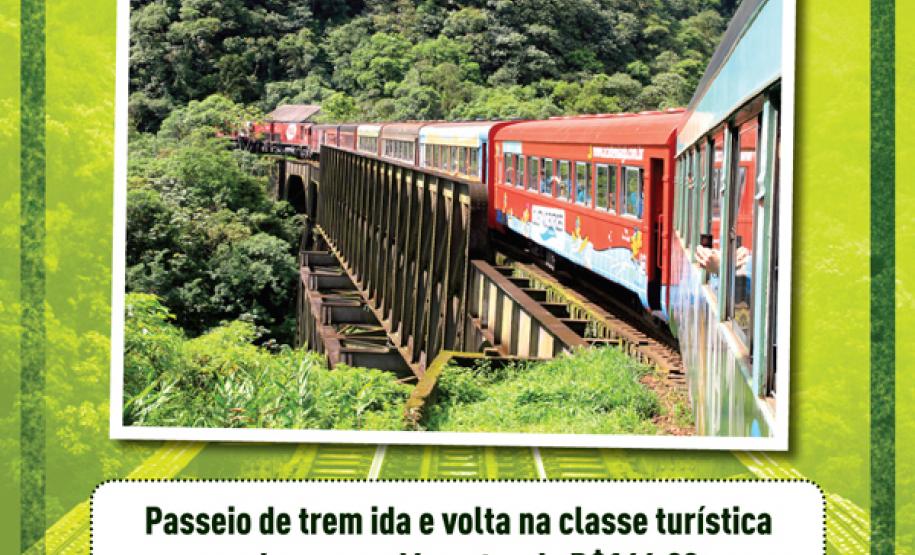 Passeio de trem com desconto para funcionários da Ferroeste