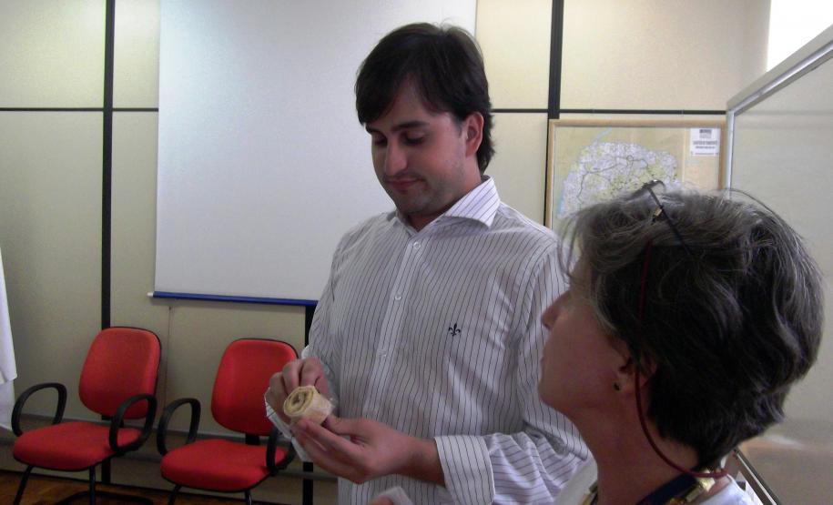 Presidente da Ferroeste durante festividade de Natal