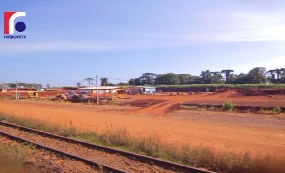 Área da Ferroeste no Terminal de Cascavel.