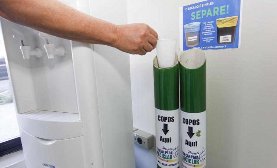 Ações do proejto "Educar para Reciclar" implantadas na Secretaria de Infraestrutura e Logística e no DER. Curitiba, 13/08/2015. Foto: Pedro Ribas/ANPr