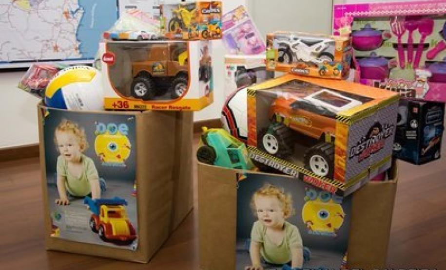 Brinquedos entregues ao Provopar.