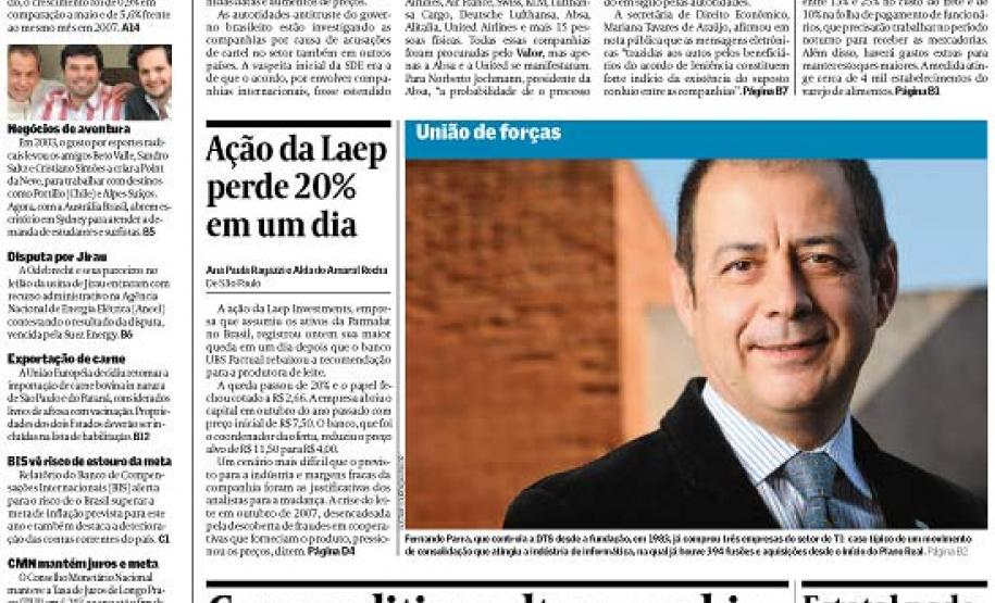 Ferrovia interoceânica tem custo de US$ 3,7 bi ValorEconomico-capa